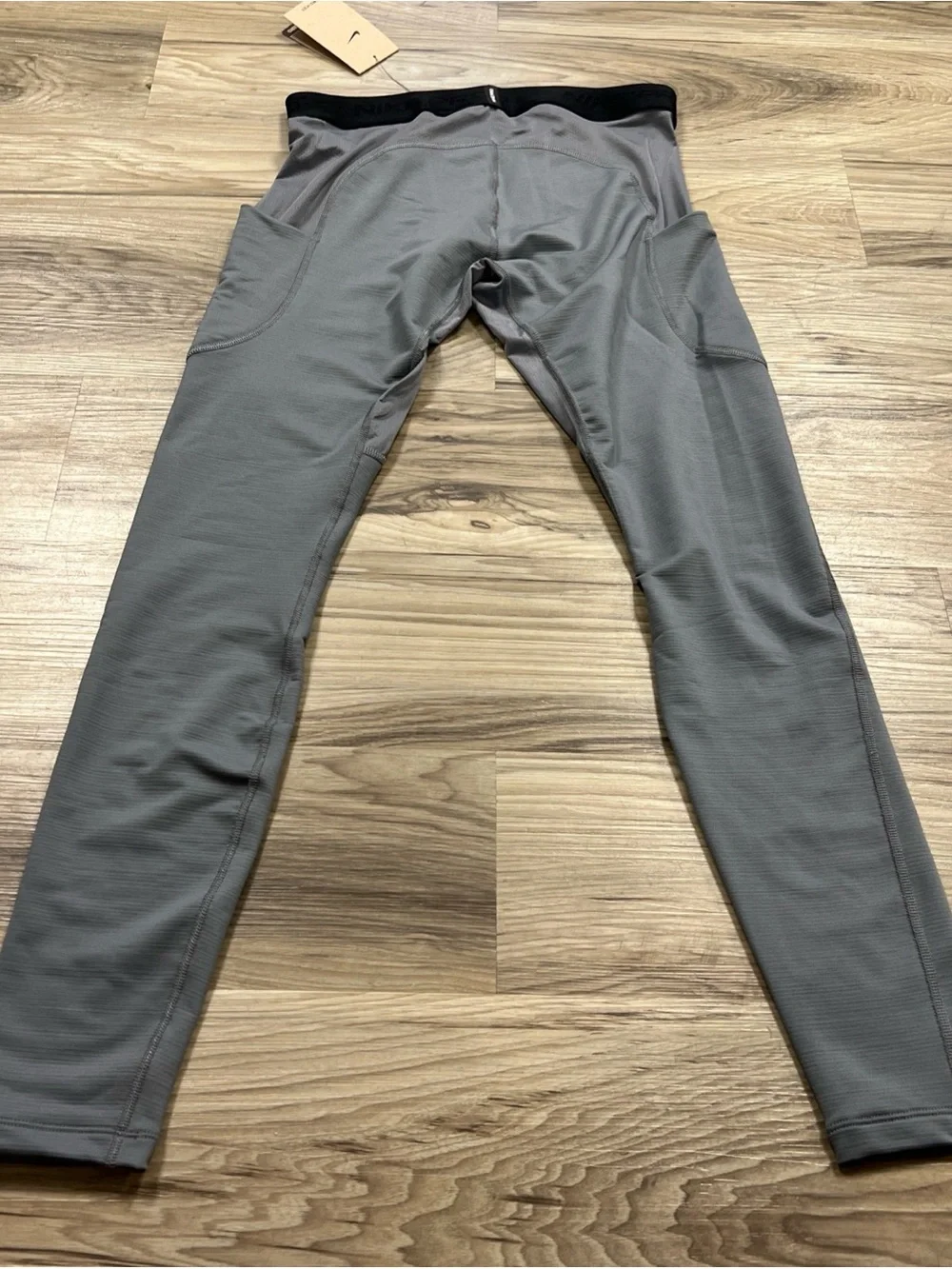 NIKE PRO WARM DRI FIT TRAINING FITNESS TIGHTS GRAY MENS Medium FB7961 NWT $55